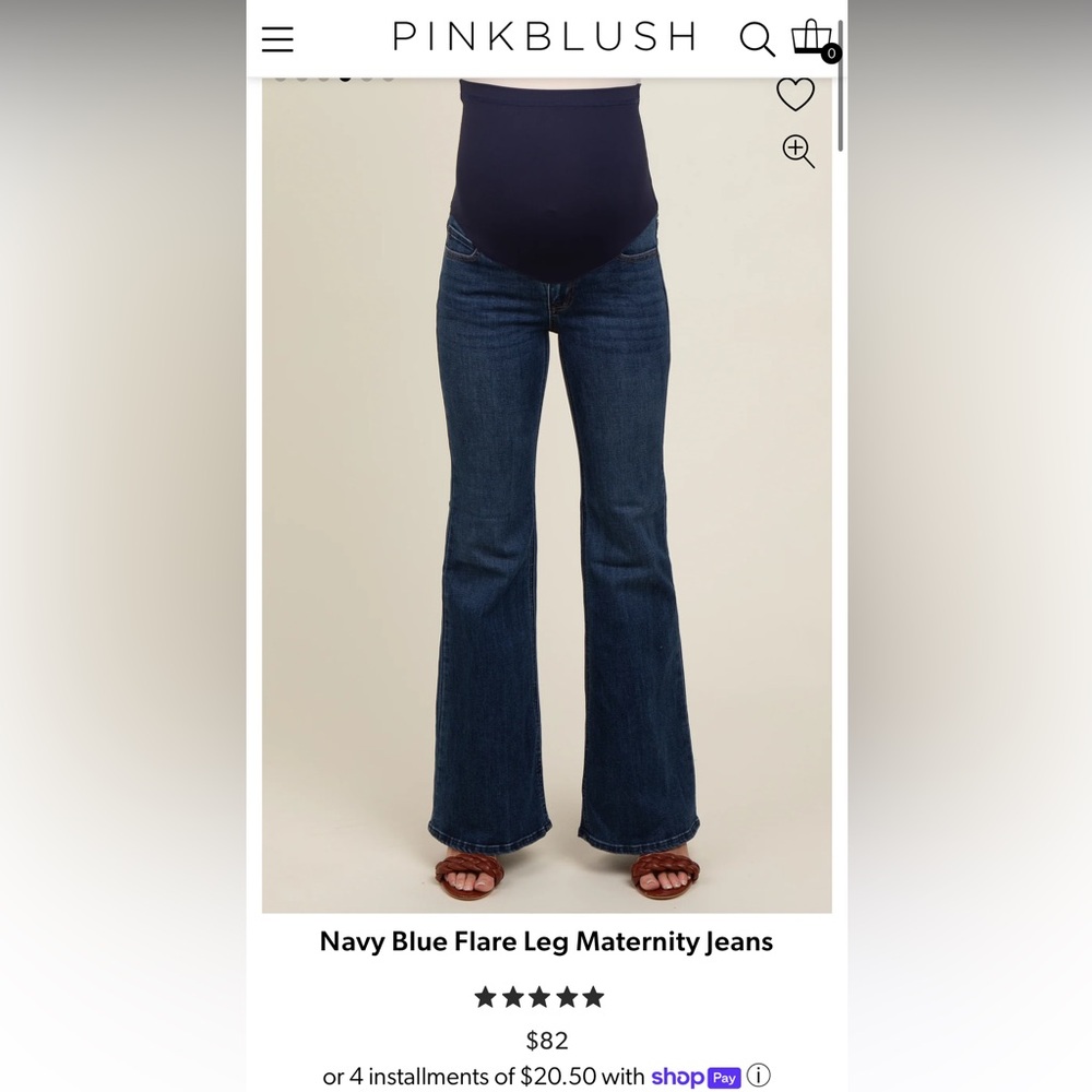 Maternity Flare Blue Jeans - size 26